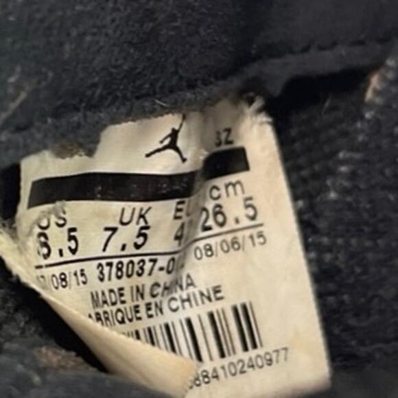 Nike Jordan 11 Retro Black Lace Up High Top Athletic Running Sneakers Shoes 8.5 - Picture 5 of 5